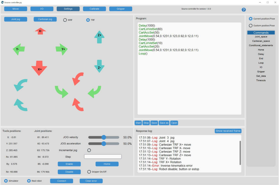 PAROL6 Commander 控制软件